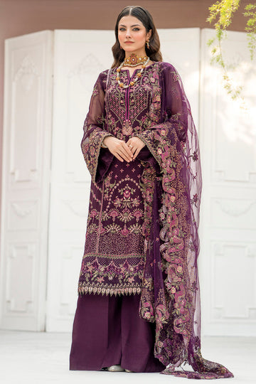 Motifz 4118-CLAUDIA Rawayat Embroidered Bemberg Chiffon  Online Shopping